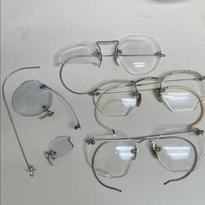vintage  Silver and gold metal Women's Frames for parts or repair